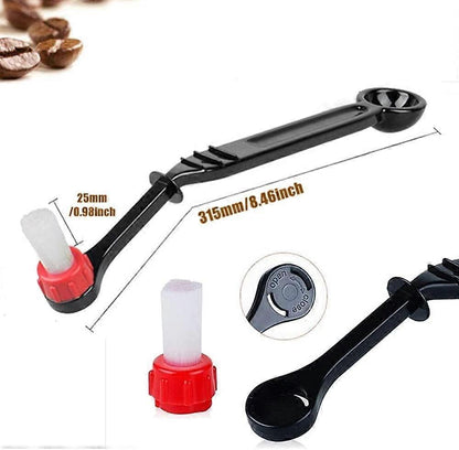 2Pcs Coffee Cleaning Brush with 2 Replaceable Nylon Heads Anti-Scald Handle V1263-JX-5657