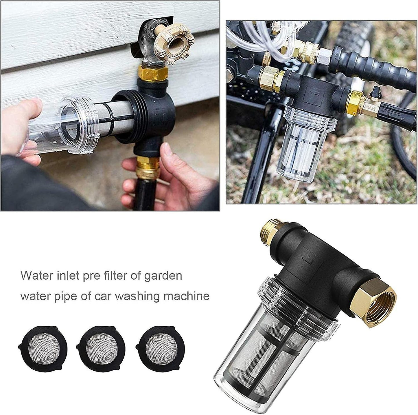40 Mesh Water Filter Bowl Integrated Clear Screen for Garden Pressure Washer V1263-JX-5658