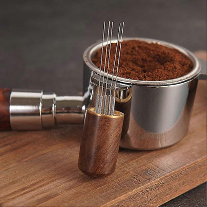 Stainless Steel Coffee Tamper with WDT Needles Espresso Distributor Tool V1263-JX-5659