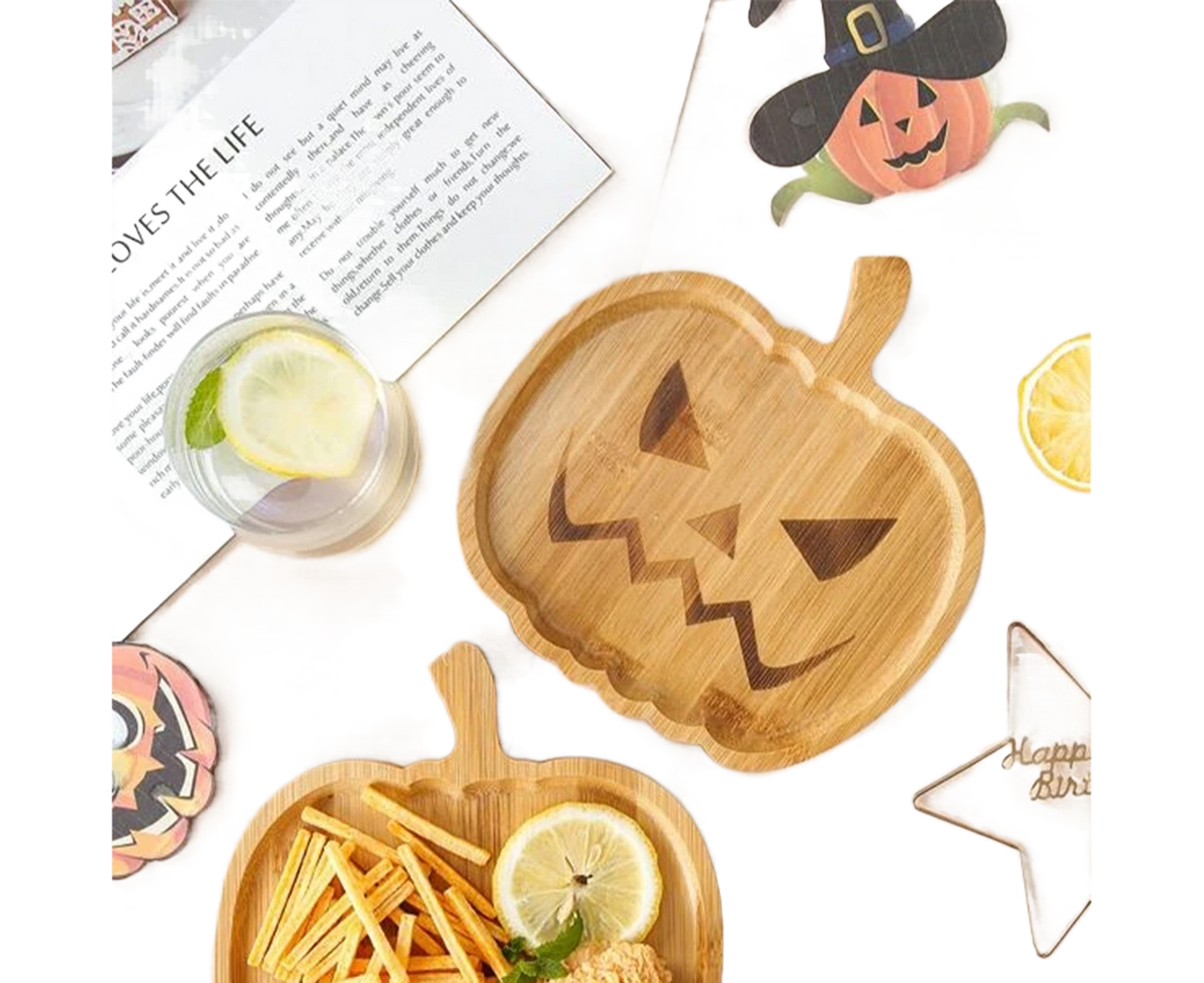 Halloween Pumpkin Storage Plate Home Decor V1263-JX-566