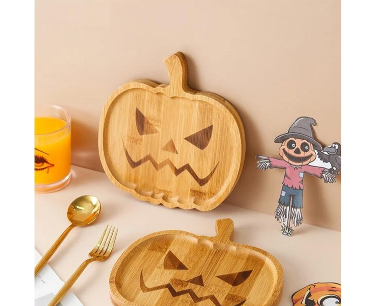 Halloween Pumpkin Storage Plate Home Decor V1263-JX-566
