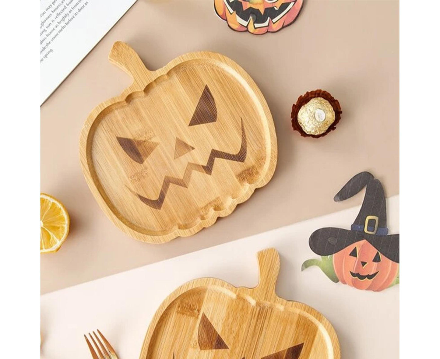 Halloween Pumpkin Storage Plate Home Decor V1263-JX-566