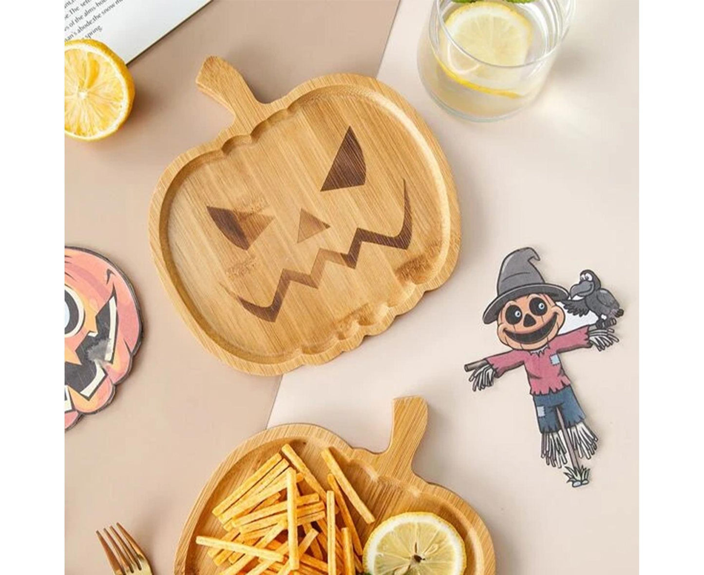 Halloween Pumpkin Storage Plate Home Decor V1263-JX-566