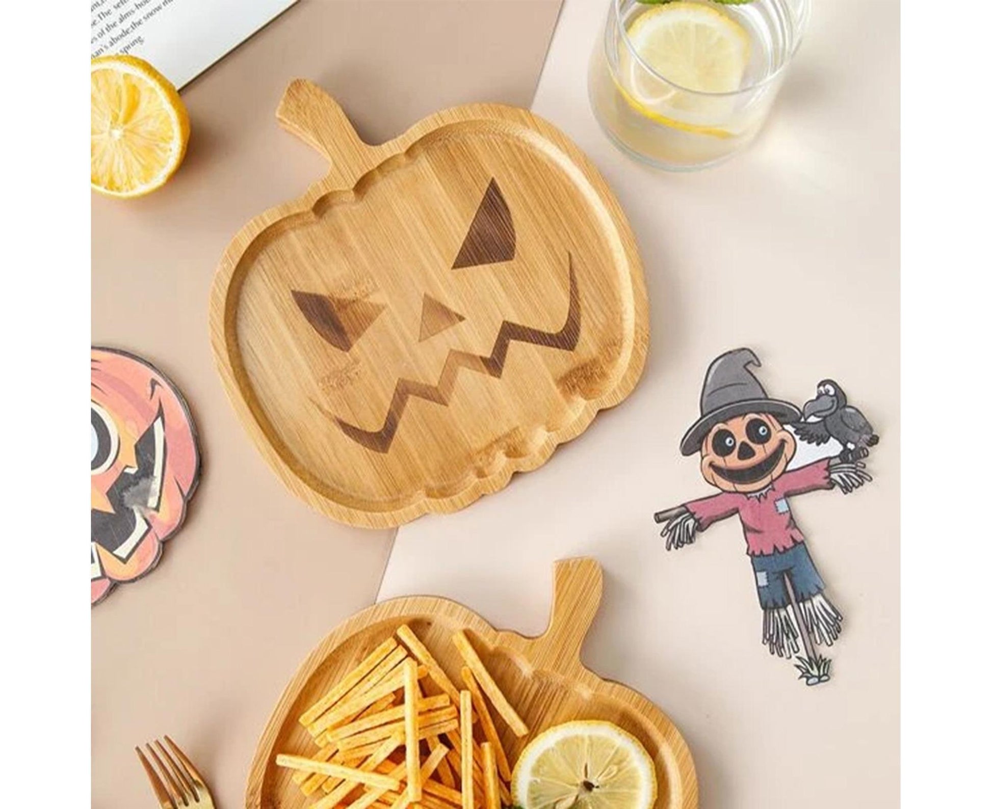 Halloween Pumpkin Storage Plate Home Decor V1263-JX-566