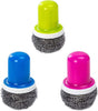 3Pcs Stainless Steel Scourer with Handle Reusable Pot Cleaning Brush Set V1263-JX-5661