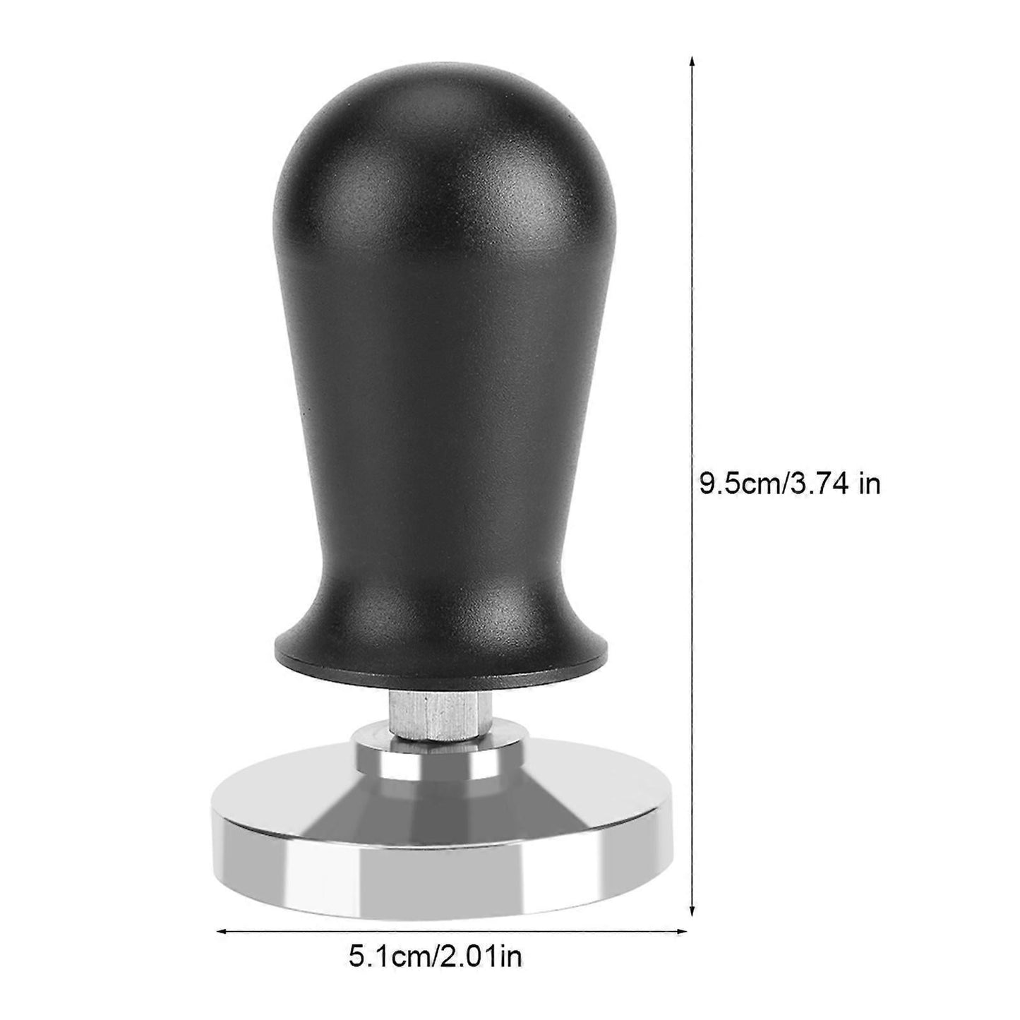 58mm Stainless Steel Flat Base Coffee Tamper for Espresso Barista Tool V1263-JX-5662