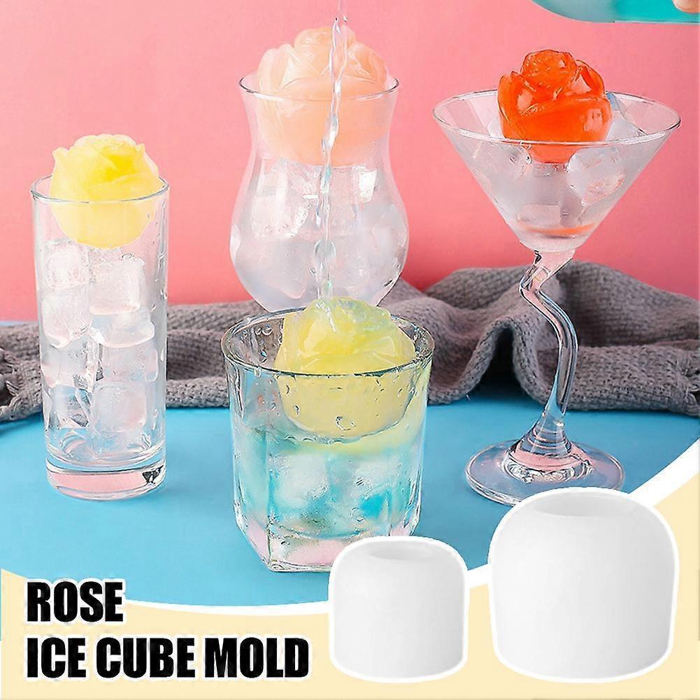 Rose Flower Ice Tray Bear Mold Silicone Ice Maker for Coffee Tea Wine Cola V1263-JX-5663