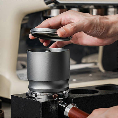 58mm Coffee Dosing Cup Aluminum Alloy Espresso Funnel Silver Barista Tool V1263-JX-5666