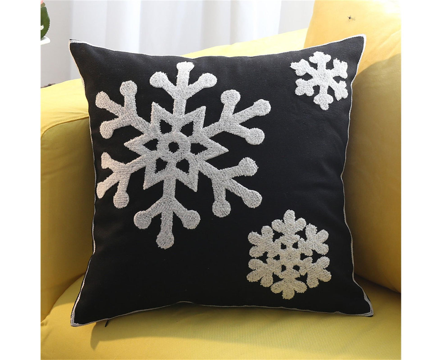 Xmas Throw Pillows Case for Living Room-Black V1263-JX-567