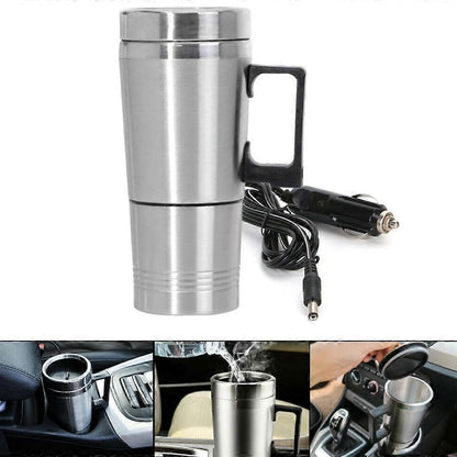 12V Electric Kettle Stainless Steel Tea Coffee Maker warmer for Car Camping V1263-JX-5672