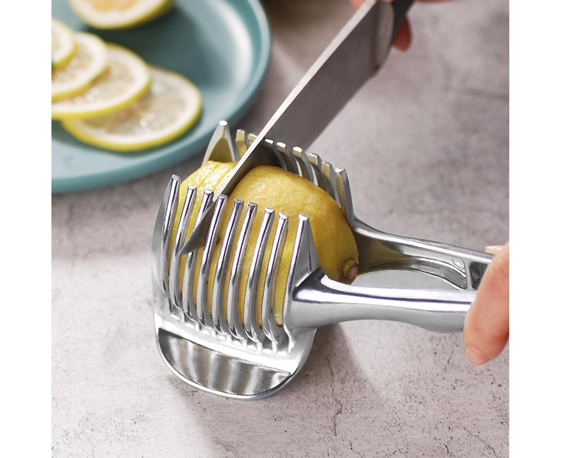 Fruit Slicer Stainless Steel Vegetable Cutter-Silver V1263-JX-568