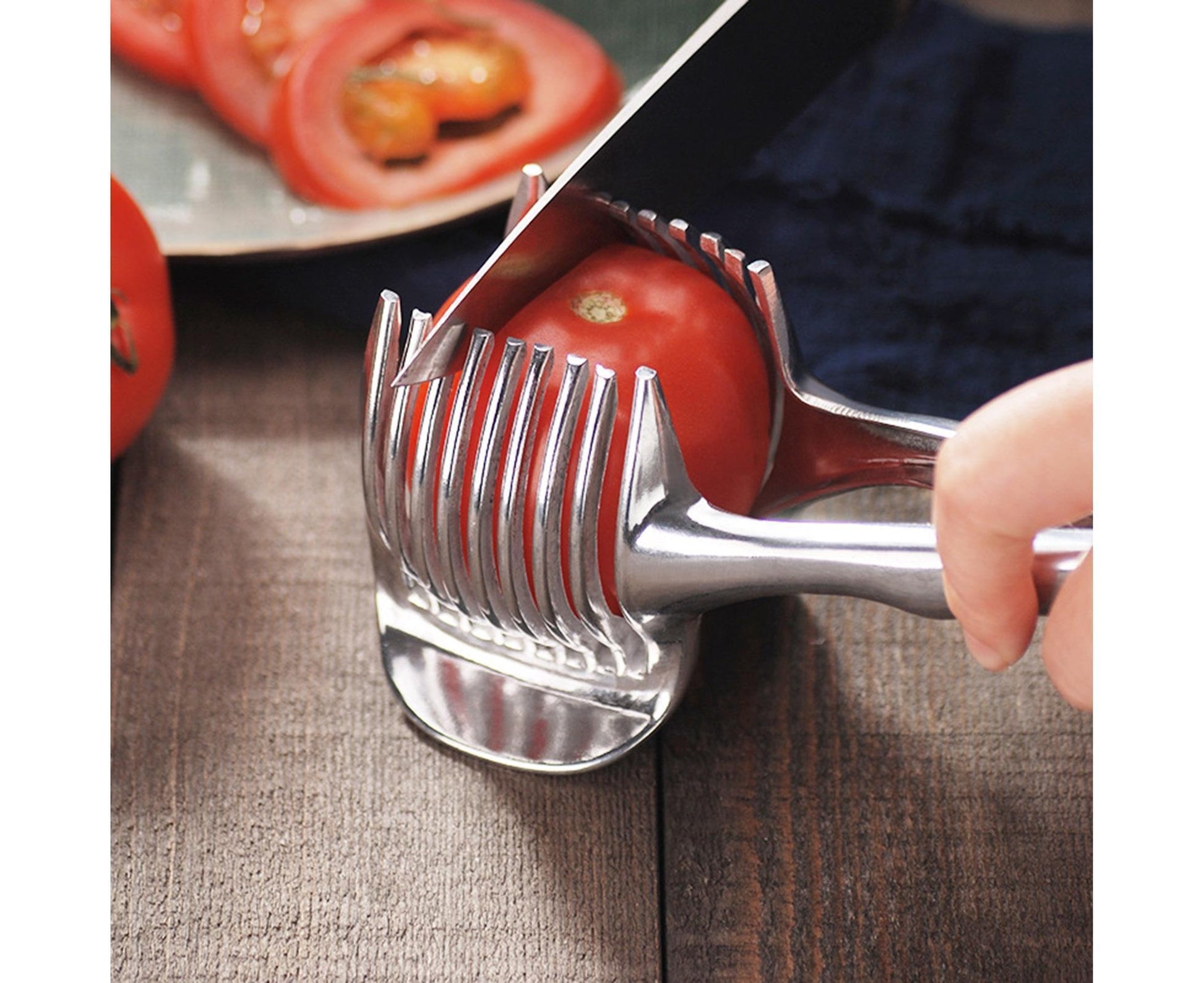Fruit Slicer Stainless Steel Vegetable Cutter-Silver V1263-JX-568