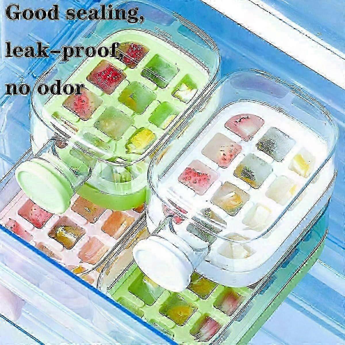 2-in-1 Ice Cube Tray Water Bottle with Straw Easy Release Freezer Bottle V1263-JX-5681