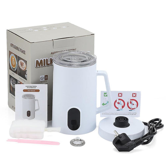 4-in-1 Electric Milk Frother 350ml Hot Cold Coffee Foam Maker Stainless Steel V1263-JX-5682