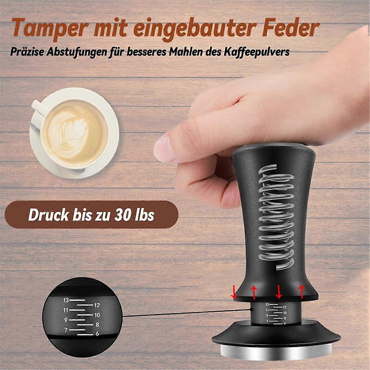 Coffee Tamper Set 51mm with 304 Stainless Steel Base Espresso Tamper Kit V1263-JX-5683
