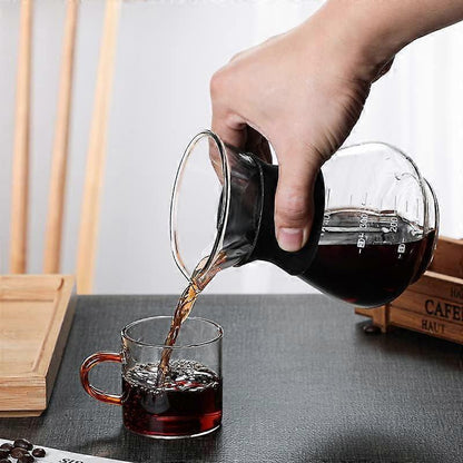 400ml Inverted Glass Coffee Maker with Stainless Steel Filter Manual Dripper V1263-JX-5689