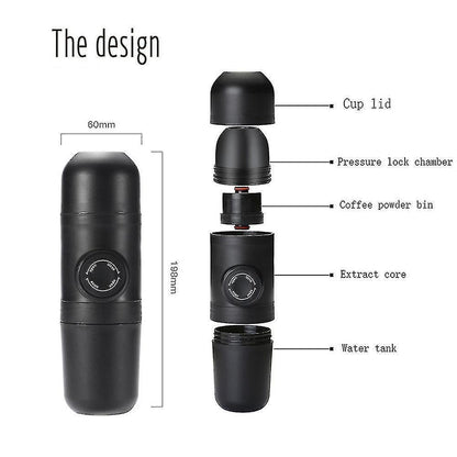 Portable Manual Coffee Maker 70ml Mini Ground Espresso Coffee Maker V1263-JX-5691