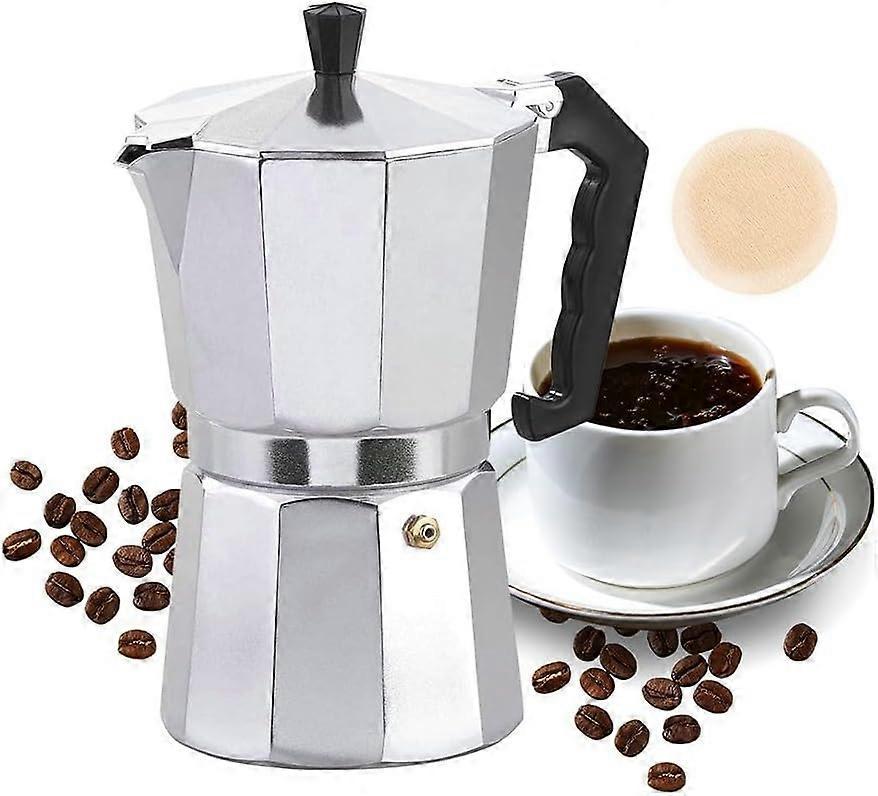 Italian Moka Pot Coffee Maker 6 Cup Classic Espresso Stovetop Coffee Maker V1263-JX-5693