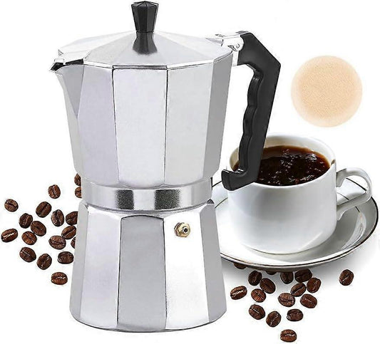 Italian Moka Pot Coffee Maker 6 Cup Classic Espresso Stovetop Coffee Maker V1263-JX-5693