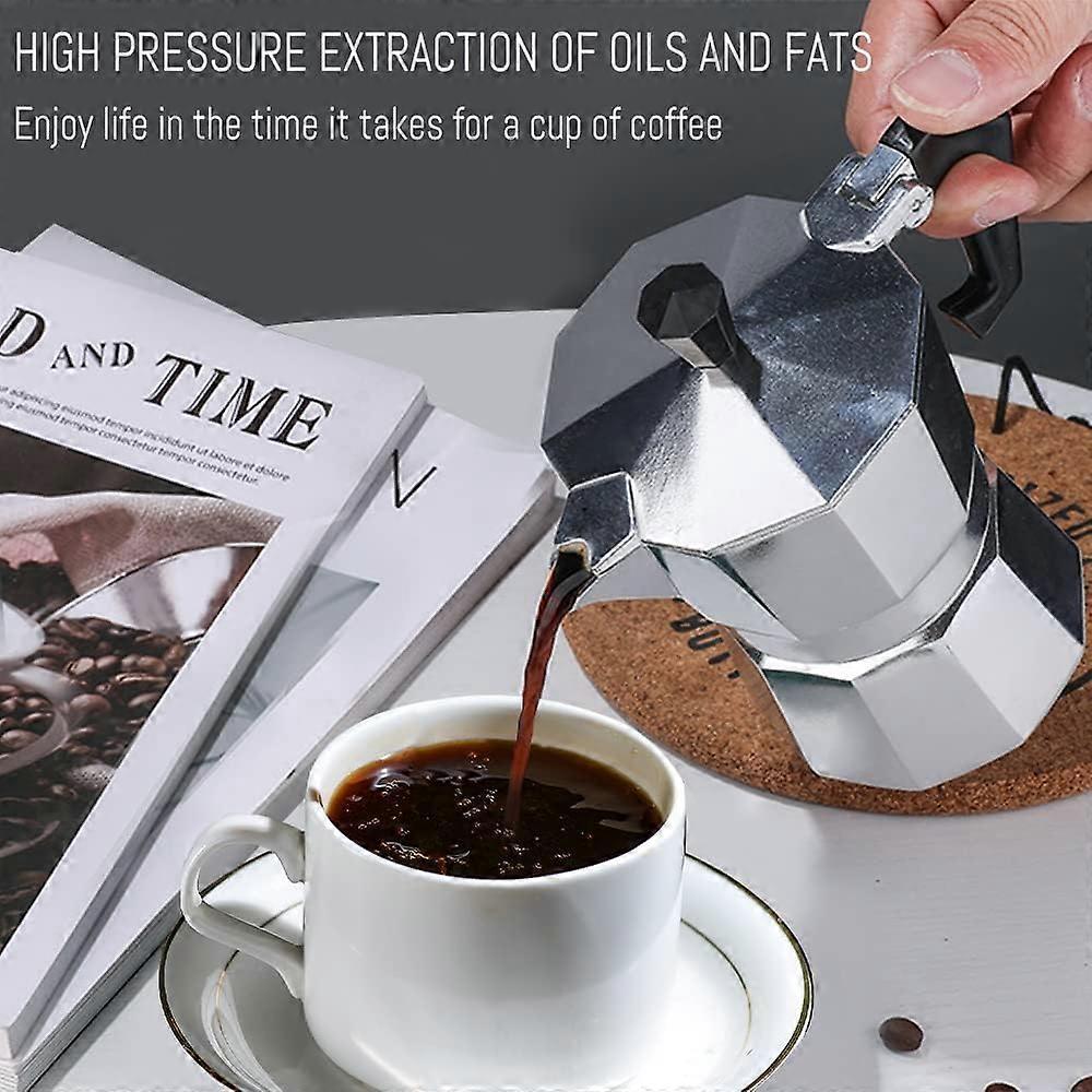 Italian Moka Pot Coffee Maker 6 Cup Classic Espresso Stovetop Coffee Maker V1263-JX-5693
