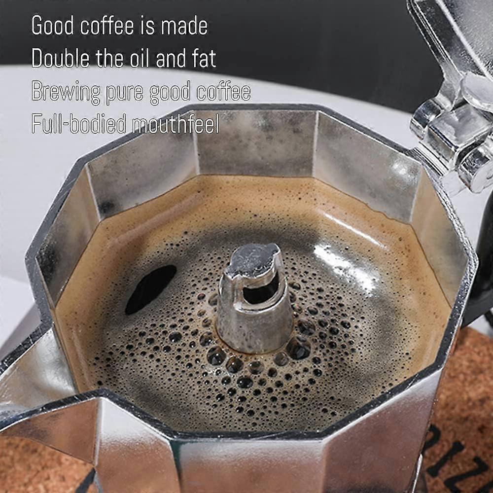 Italian Moka Pot Coffee Maker 6 Cup Classic Espresso Stovetop Coffee Maker V1263-JX-5693