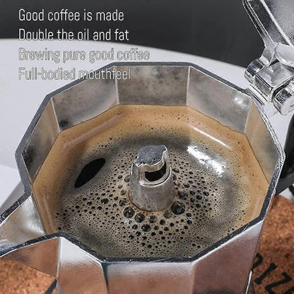 Italian Moka Pot Coffee Maker 6 Cup Classic Espresso Stovetop Coffee Maker V1263-JX-5693