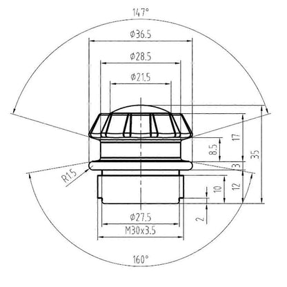 Glass Handle for Oden CS11 Coffee Maker Stainless Steel Coffee Extraction Part V1263-JX-5695
