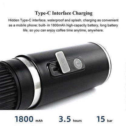 Portable Espresso Coffee Machine for Car & Home Capsule Electric Coffee Maker V1263-JX-5698