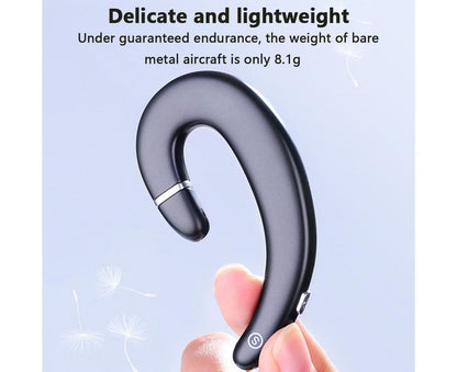 Ear Hook Wireless Headphones - Non Ear Plug - Single Ear Noise Cancelling Headset with Mic V1263-JX-57