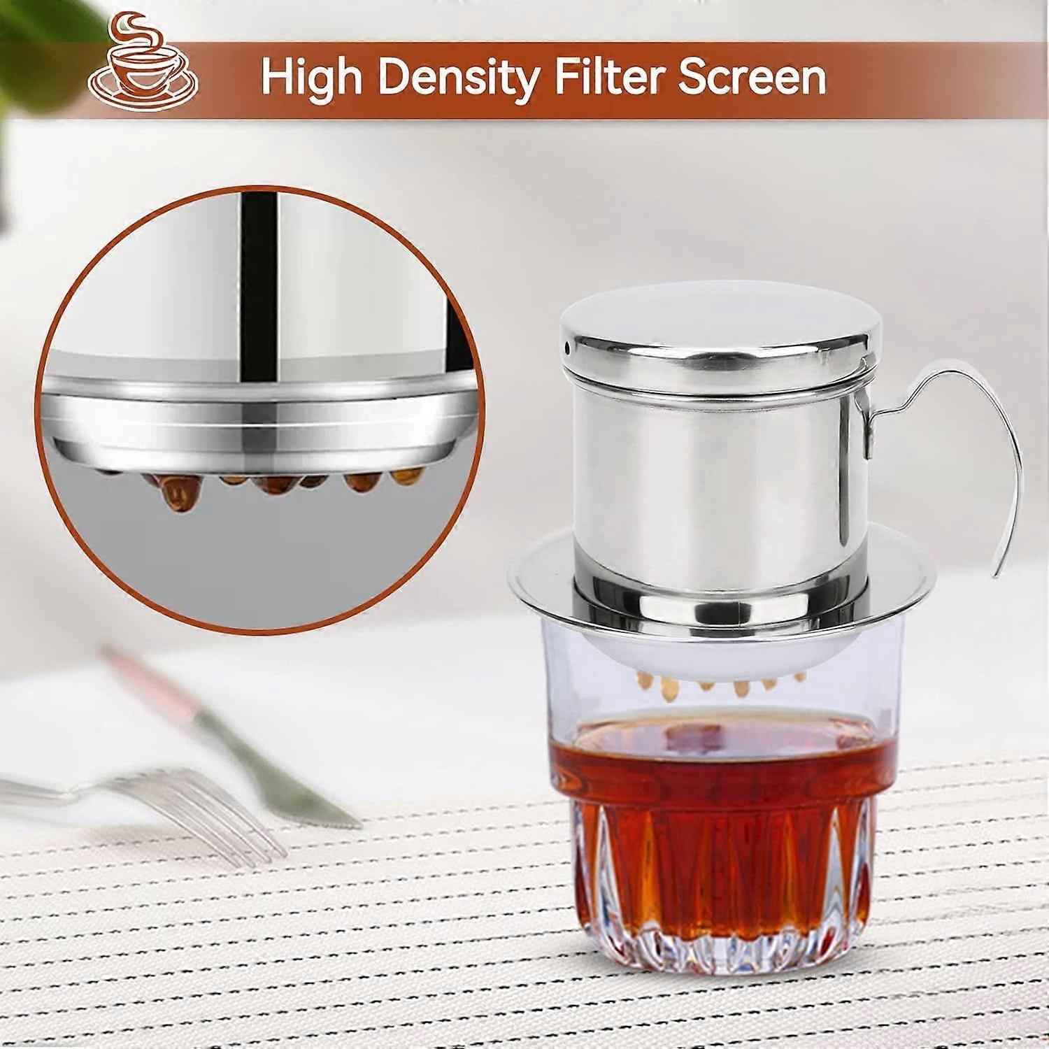 Vietnamese Coffee Filter Stainless Steel Single Drip Coffee Maker Brewer V1263-JX-5706