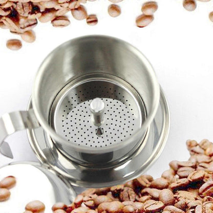 Vietnamese Coffee Filter Maker Press Stainless Steel Drip Cup Brewer V1263-JX-5717