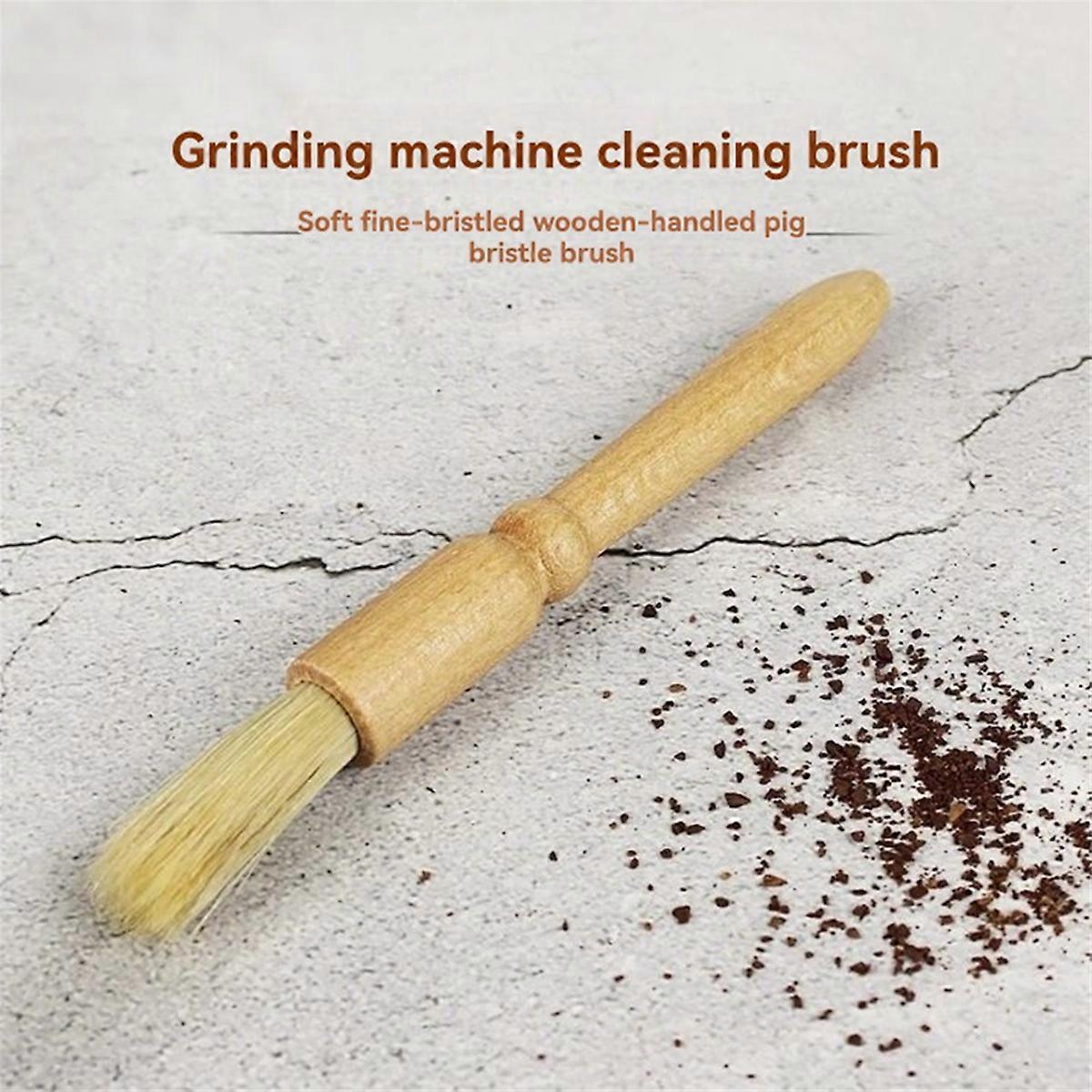 Coffee Grinder Brush Bamboo Handle Cleaning Brush Tool for Coffee Maker V1263-JX-5718
