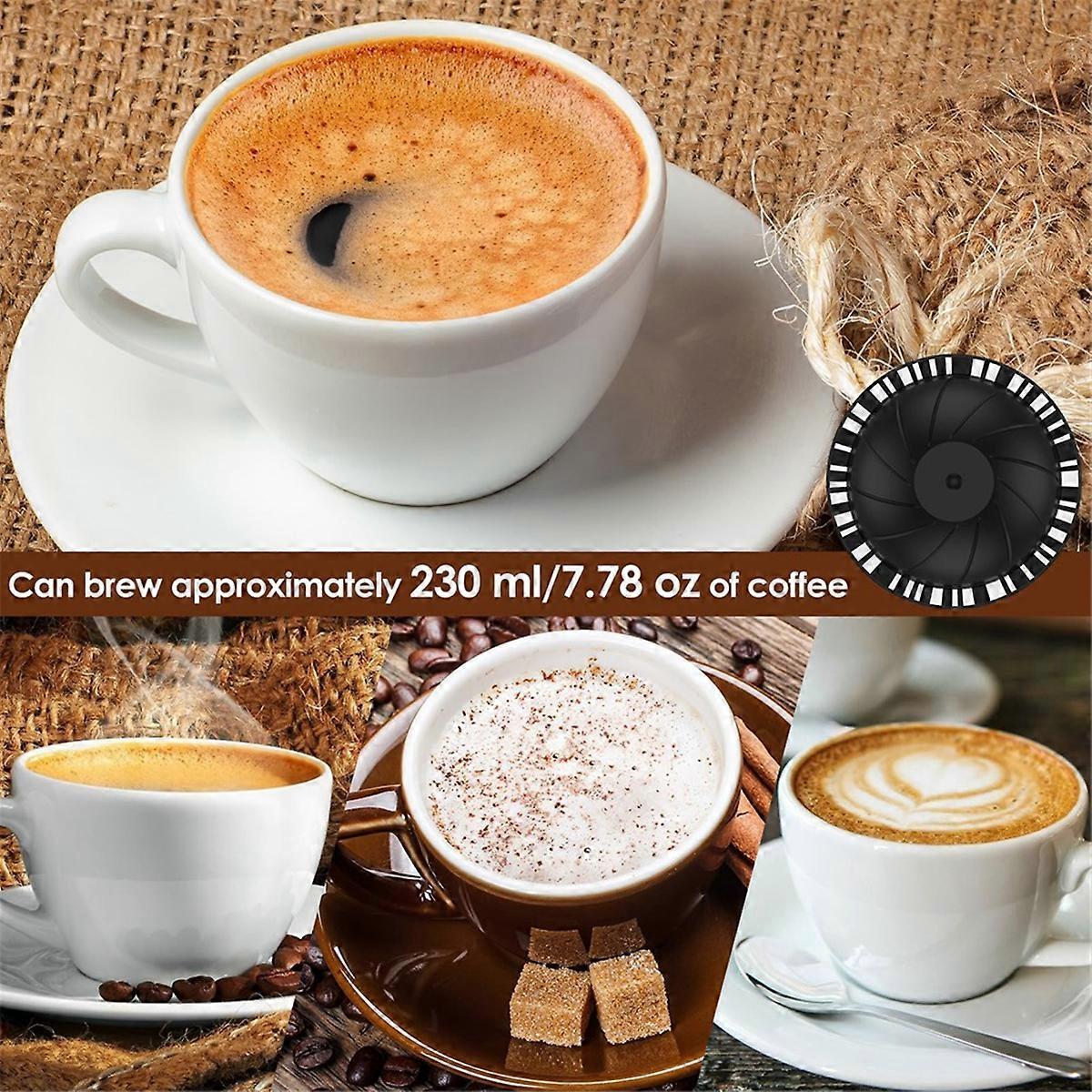 5Pcs Reusable Vertuo Coffee Pods with 2 Silicone Lids Spoon and Cleaning Brush V1263-JX-5719