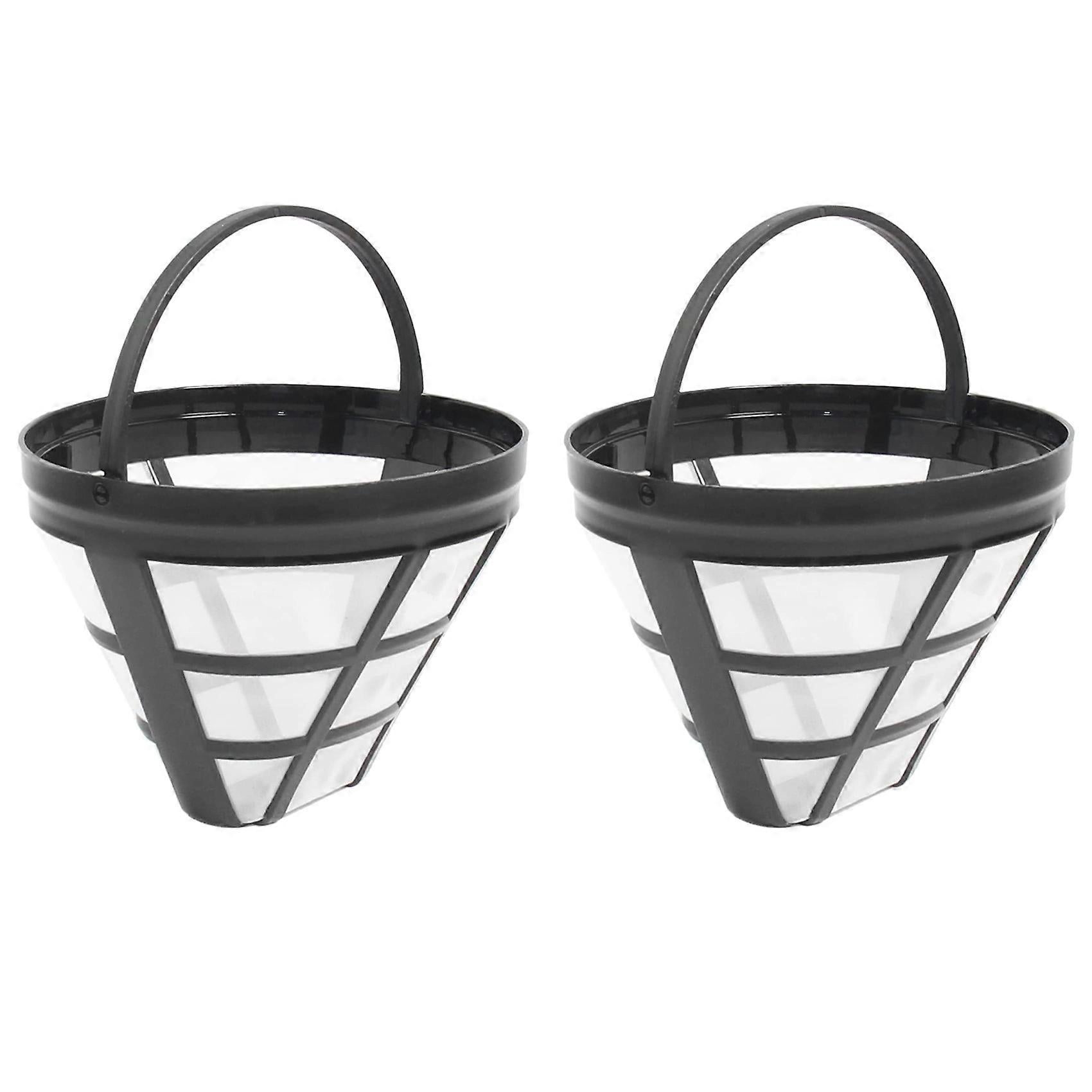 2 Pack Reusable Coffee Maker Basket Filters No.4 Fit 8-12 Cup Drip Machines V1263-JX-5721