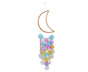 Wooden Moon Shape Wind Chime-Multicolor V1263-JX-574