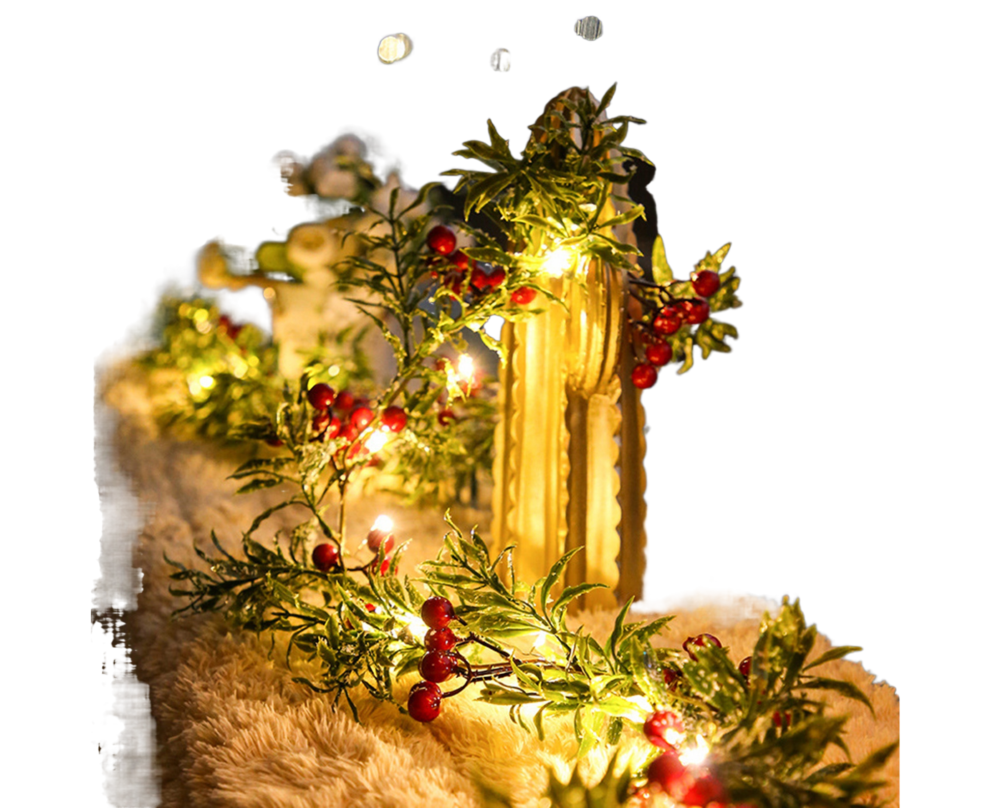 Xmas String Light Garden Decoration-Red V1263-JX-575