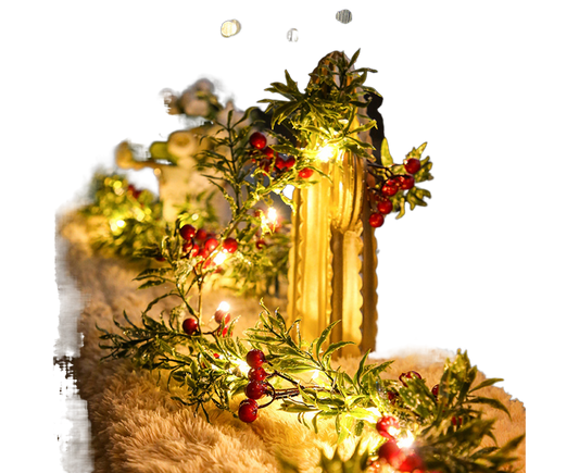 Xmas String Light Garden Decoration-Red V1263-JX-575