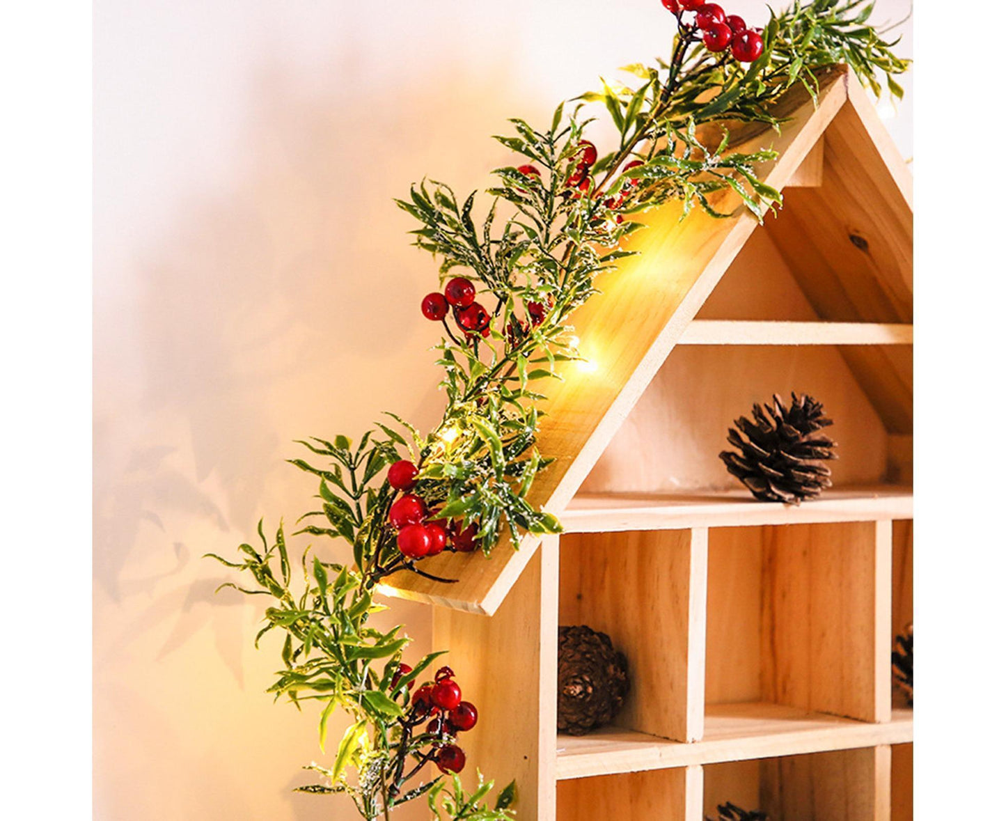 Xmas String Light Garden Decoration-Red V1263-JX-575
