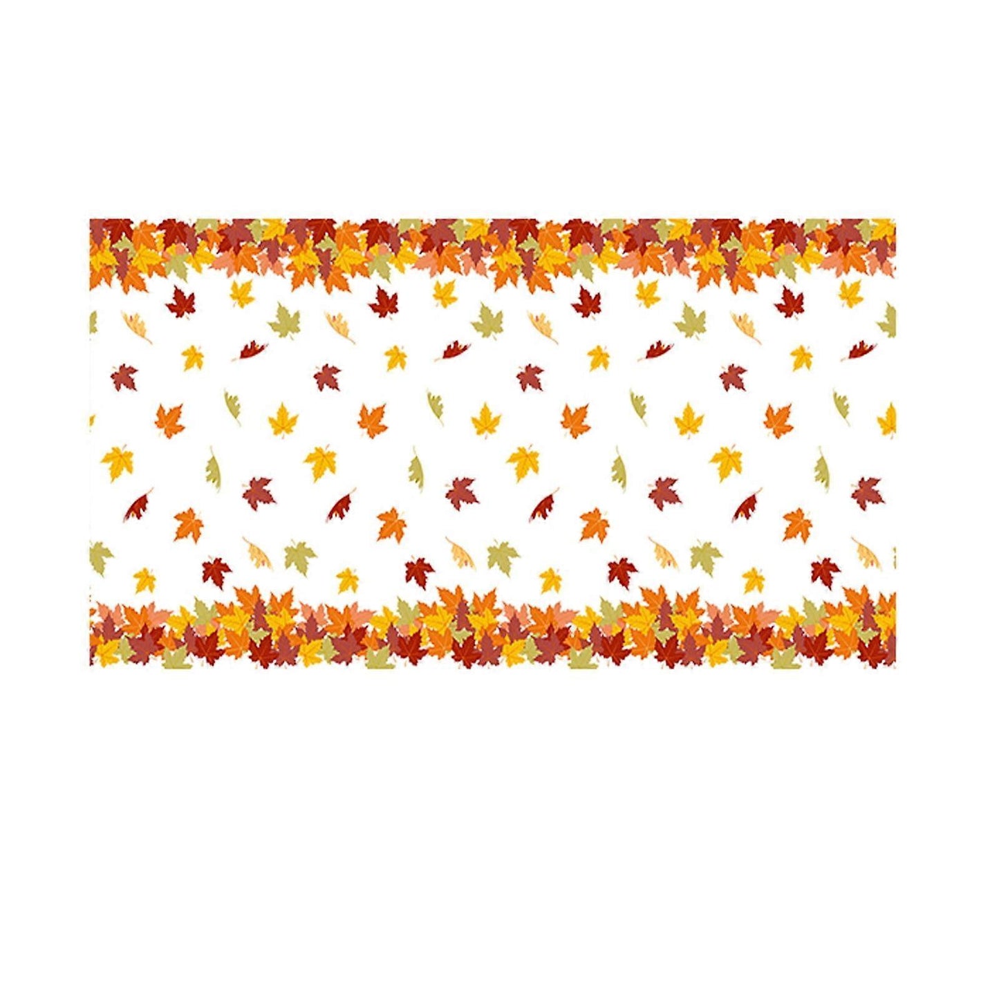 Thanksgiving Tablecloth Maple Leaf Accessories Holiday Party Background Wall Table Decoration 137*274cm V1263-JX-5772