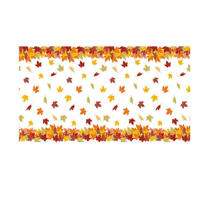 Thanksgiving Tablecloth Maple Leaf Accessories Holiday Party Background Wall Table Decoration 137*274cm V1263-JX-5772