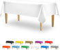 5 Pack Premium White Plastic Tablecloth - 108 x 54 in V1263-JX-5773