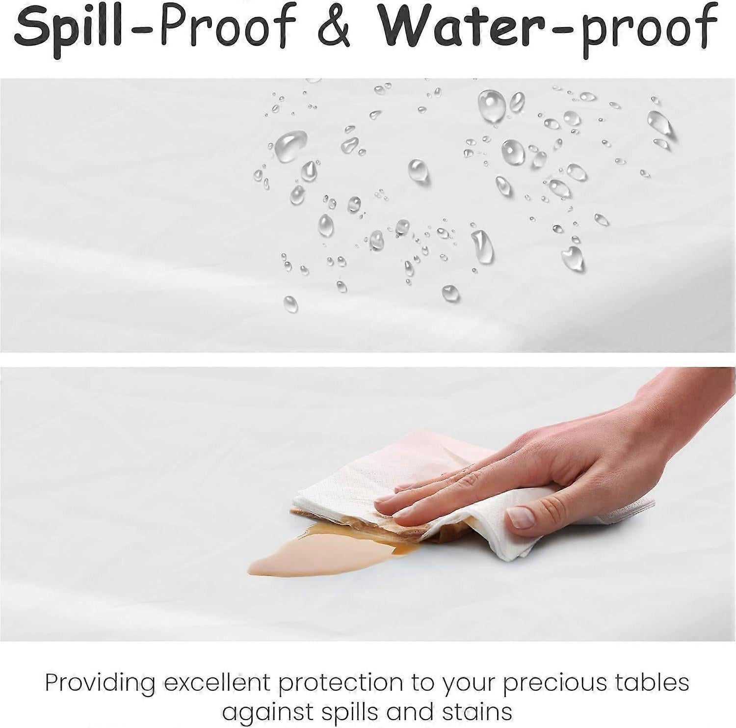5 Pack Premium White Plastic Tablecloth - 108 x 54 in V1263-JX-5773