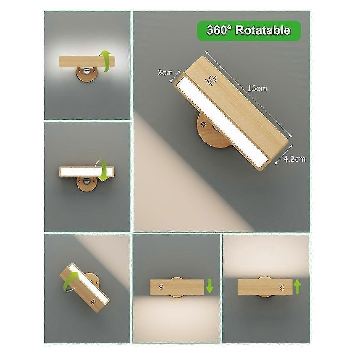 Battery Operated Wall Sconces Set of 2, Wireless LED Lights for Bedroom V1263-JX-5774