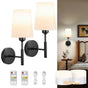 Battery Operated Wall Sconce Set of 2, LED, 13000mAh Rechargeable, Remote Dimmable V1263-JX-5777