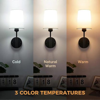 Battery Operated Wall Sconce Set of 2, LED, 13000mAh Rechargeable, Remote Dimmable V1263-JX-5777