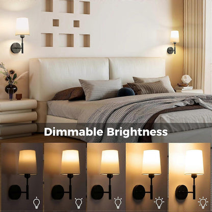 Battery Operated Wall Sconce Set of 2, LED, 13000mAh Rechargeable, Remote Dimmable V1263-JX-5777