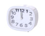 Table Clock Low Noise Multi-functional Round Small Bedside Analog Alarm Clock for Daily Use - White V1263-JX-578