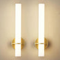 Gold Battery Operated Wall Sconce Set of 2, Rechargeable Wireless LED, Remote, Dimmable 3000K-6000K V1263-JX-5795