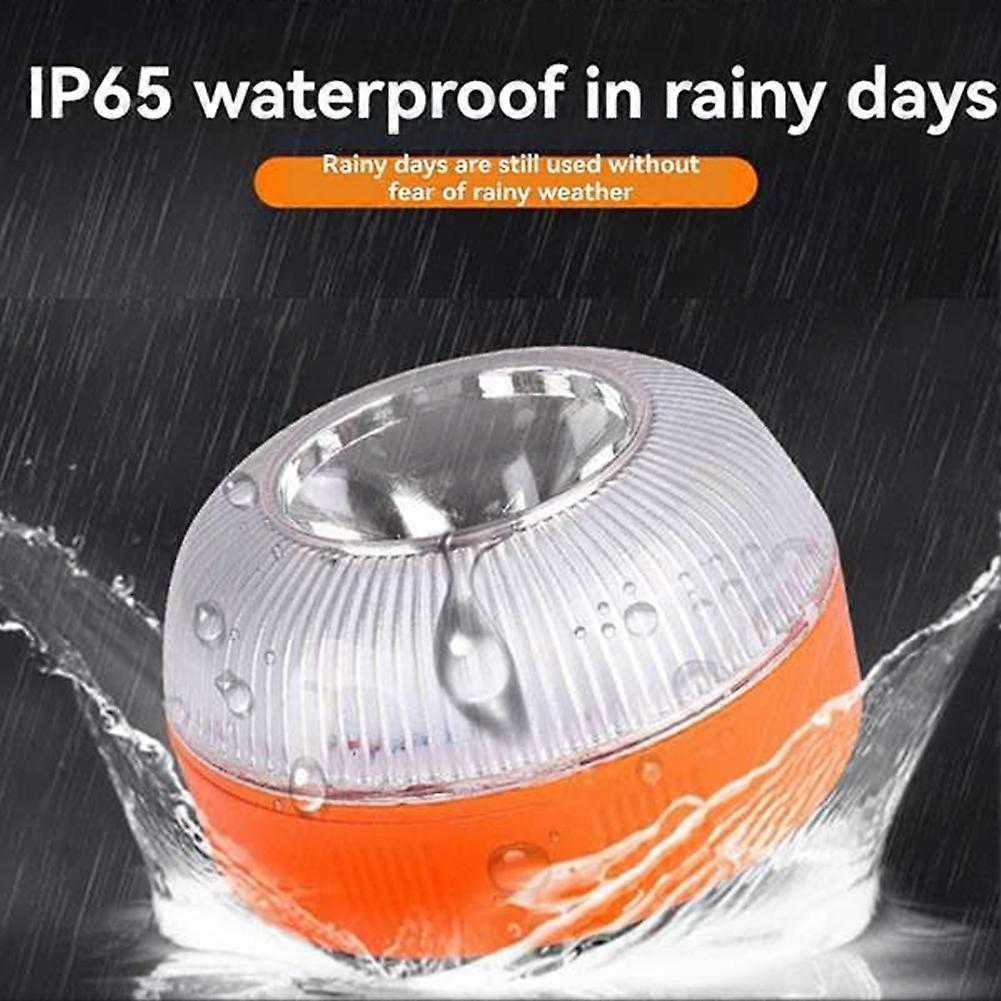 V16 Emergency LED Warning Lights 3PCS, White & Yellow Traffic Security Lamp V1263-JX-5798