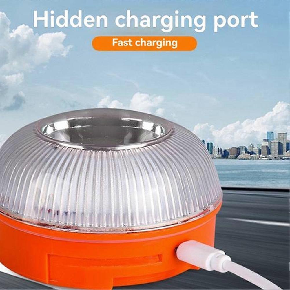 V16 Emergency LED Warning Lights 3PCS, White & Yellow Traffic Security Lamp V1263-JX-5798